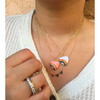 Retro Rainbow Heart Necklace WHITE - Necklaces - 2