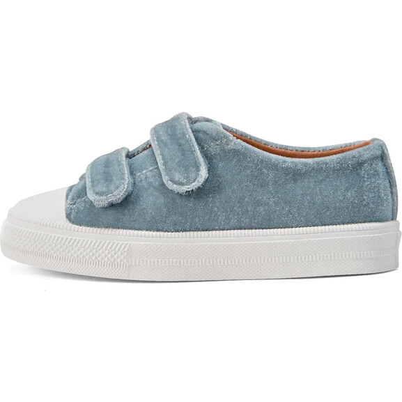 Jessie Double Velcro Strap Velvet Sneakers, Blue