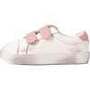 Maeve Old School Double Velcro Strap Leather Sneakers, White And Pink Total - Sneakers - 1 - thumbnail