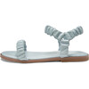 Kyle Elastic Suede Strap Leather Insole Sandals, Blue - Sandals - 1 - thumbnail
