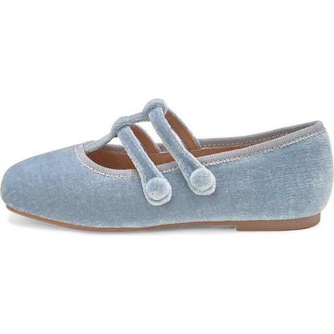 Florence Velvet Double Strap Mary Janes, Blue Total