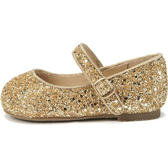 Eva Sparkling Glitter Party Shoes, Gold