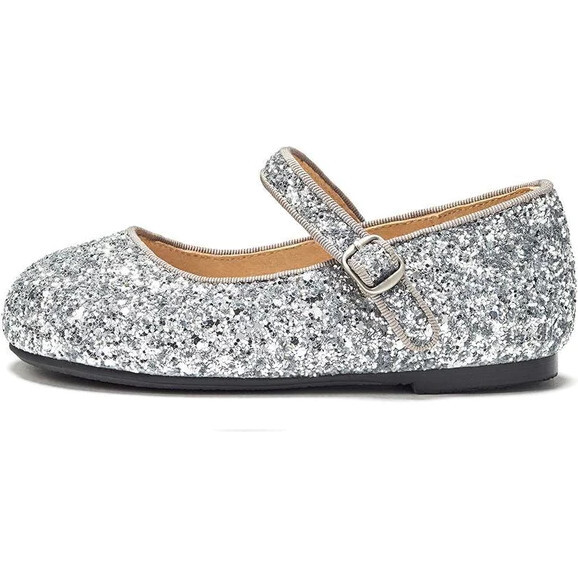 Eva Sparkling Glitter Party Shoes, Silver