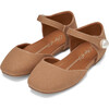Libby Square Toe Canvas And Pearl Leather Strap Sandals, Dark Beige - Sandals - 2