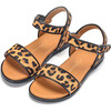 Simone Adjustable Ankle Strap Utility Leather Sandals, Animal Print - Sandals - 2