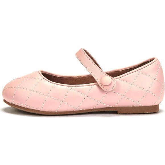 Coco Velcro Straps Spongy Quilted Shoes, Pink