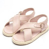 Zella Braided Platform Cross Strap Leather Sandals, Pink Total - Sandals - 1 - thumbnail
