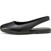 Ester Square Cap Toes Sling Back Sandals, Black Total - Sandals - 1 - thumbnail