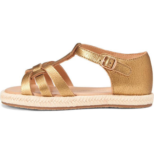 Patricia 2.0 Slim Leather Strap Sandals, Gold