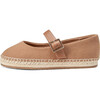 Nelly Round Toe Leather Strap Canvas Shoes, Beige Total - Mary Janes - 1 - thumbnail
