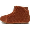 Nicole Quilted Velvet Zipped Ankle Boots, Ochre Total - Boots - 1 - thumbnail