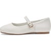 Mandy Rounded Square Toe Mary Janes, White Total - Mary Janes - 1 - thumbnail