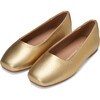 Ember Square Toe Leather Flats, Gold Total - Flats - 2