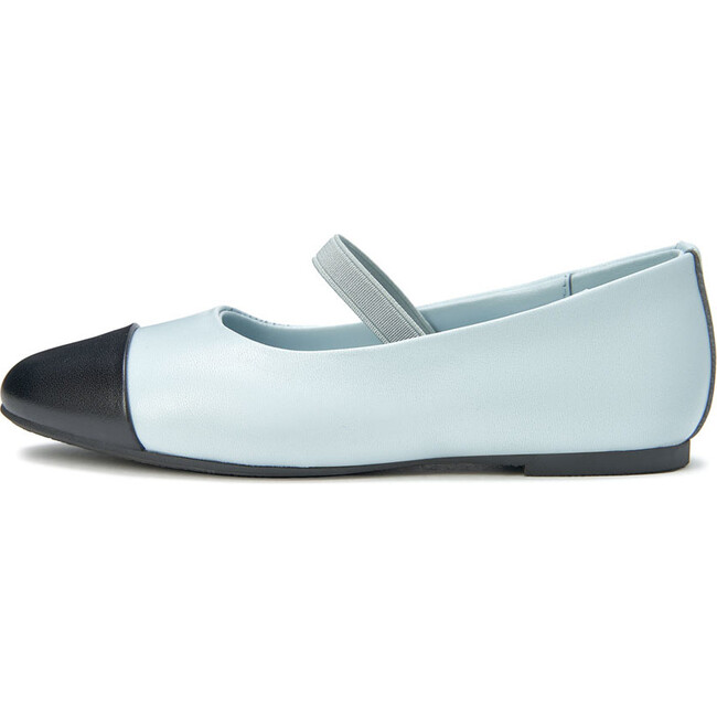 Bebe Leather 3.0 Pointed Toe Ballet Flats, Blue And Black Total