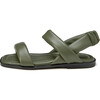 Anouk Square Toe Elastic Slingback Straps Sandals, Khaki Total - Sandals - 1 - thumbnail