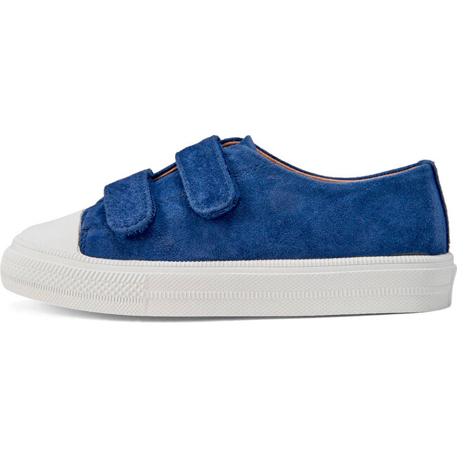 Jessie Double Velcro Strap Suede  Sneakers, Navy Total