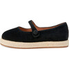 Hailey Milk Raffia Mid-Soles Suede Espadrilles, Black Total - Mary Janes - 1 - thumbnail