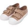 Jessie Double Velcro Strap Suede  Sneakers, Beige Total - Sneakers - 2