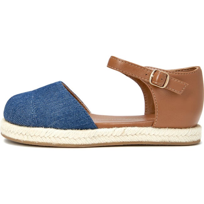 Freja 2.0 Denim And Leather Espadrilles Sneakers, Navy And Camel Total