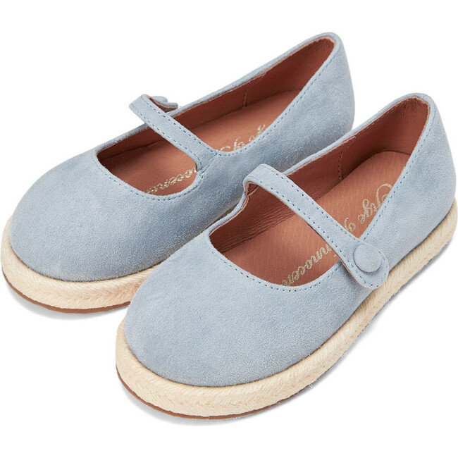 Hailey Milk Raffia Mid-Soles Suede Espadrilles, Blue Total - Mary Janes - 2