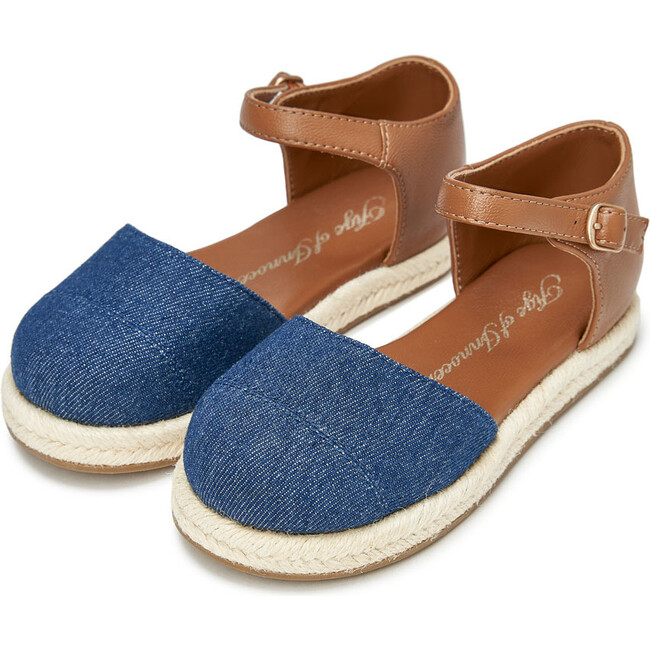 Freja 2.0 Denim And Leather Espadrilles Sneakers, Navy And Camel Total - Sneakers - 2