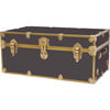 Embossed Vinyl Trunk Large, Slate With Antique Brass Trim - Storage - 1 - thumbnail