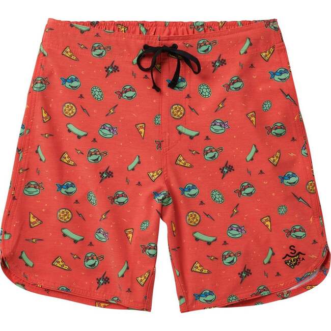 Men's Seaesta Surf X Teenage Mutnat Ninja Turtles Boardshorts, Raph Red - Swim Trunks - 1