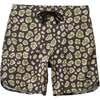 Men's Calico Crab Print Boardshorts, Charcoal - Swim Trunks - 1 - thumbnail