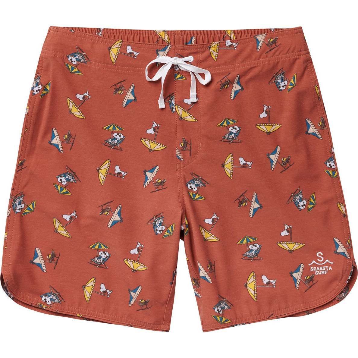 Men's Seaesta Surf X Peanuts Snoopy Shade Boardshorts, Clay - Swim Trunks - 1