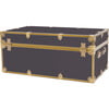 Embossed Vinyl Trunk Large, Slate With Antique Brass Trim - Storage - 5