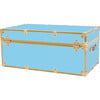 Embossed Vinyl Trunk Large, Sky With Antique Brass Trim - Storage - 5