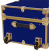 Embossed Vinyl Trunk Large, Royal With Antique Brass Trim - Storage - 7