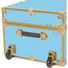 Embossed Vinyl Trunk Large, Sky With Antique Brass Trim - Storage - 7