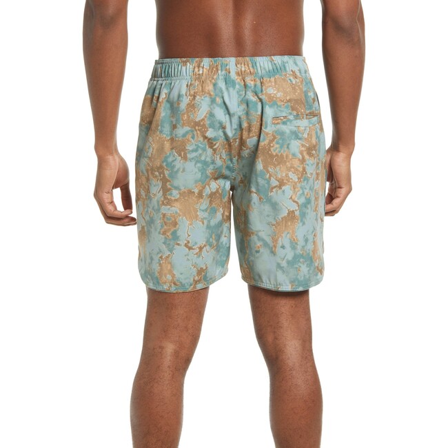 Men's Sea Abyss Print Boardshorts, Turquoise - Swim Trunks - 3