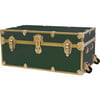 Embossed Vinyl Trunk Large, Forest Green With Antique Brass Trim - Storage - 4