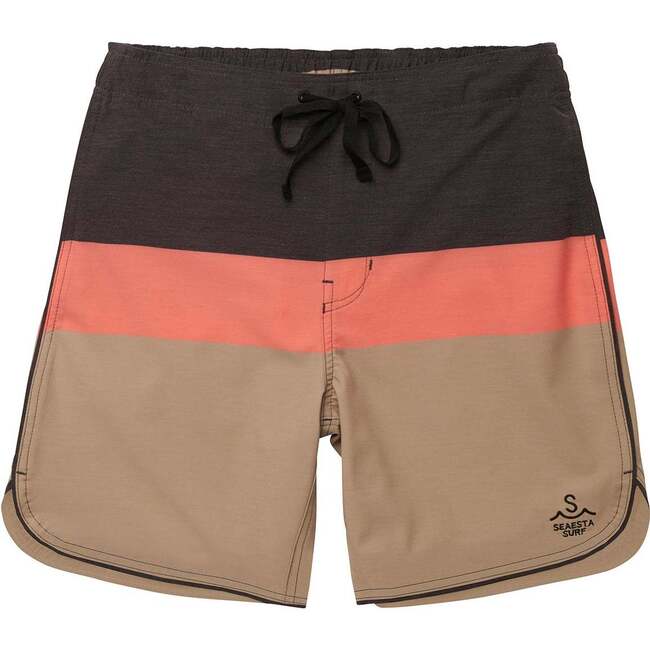 Men's Triple Scoop Boardshorts, Mocha - Swim Trunks - 6