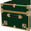 Embossed Vinyl Trunk Large, Forest Green With Antique Brass Trim - Storage - 6