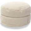 Exposed Zipper Sherpa Storage Pouf, Vanilla Bean - Storage - 1 - thumbnail