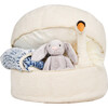 Exposed Zipper Sherpa Storage Pouf, Vanilla Bean - Storage - 2
