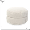 Exposed Zipper Sherpa Storage Pouf, Vanilla Bean - Storage - 3
