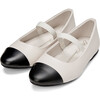Bebe Leather 3.0 Pointed Toe Ballet Flats, White And Black Total - Flats - 2