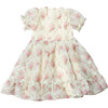 Amelia Girls Dress, Cream Floral - Dresses - 1 - thumbnail