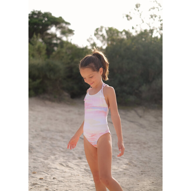 Moorea One-Piece Swimsuit, Pastel Multicolors - One Pieces - 3