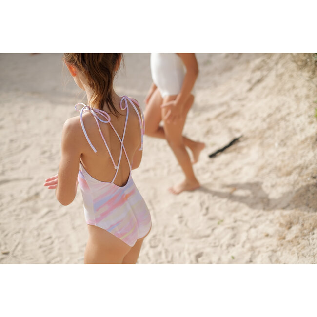 Moorea One-Piece Swimsuit, Pastel Multicolors - One Pieces - 4
