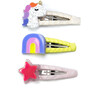 Unicorn Star Neon Covered Snap Clip - Hair Accessories - 1 - thumbnail