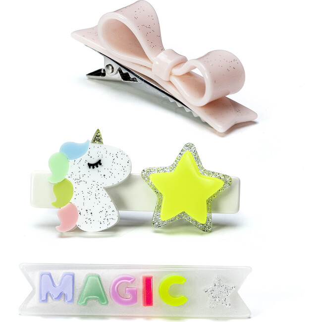 Magic Unicorn Neon Alligator Clip