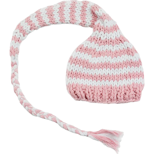 Lucy Stripe Hat, Pink & White