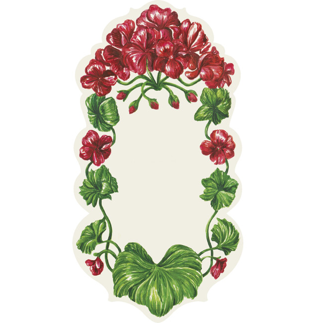 Geranium Table Accent/Table Card, Set of 12