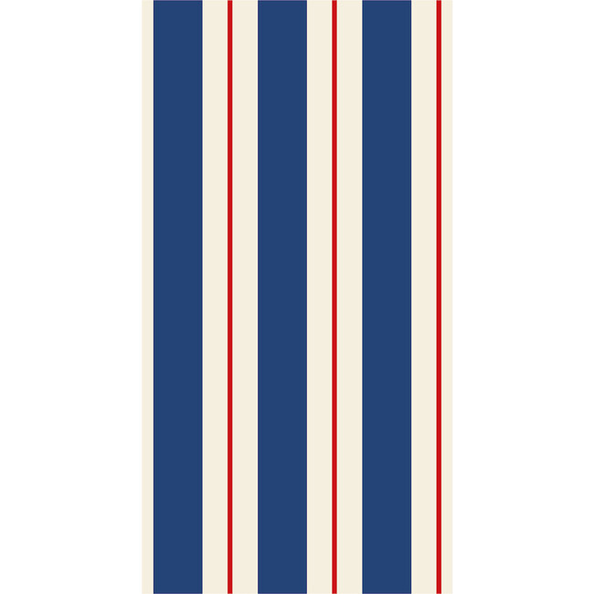 Navy & Red Awning Stripe Guest Napkin, Set of 16