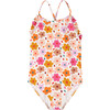 Savannah Ruffle One Piece Swimsuit, Confetti Floral - One Pieces - 1 - thumbnail